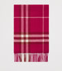 Burberry Pink Cashmere Check Scarf
