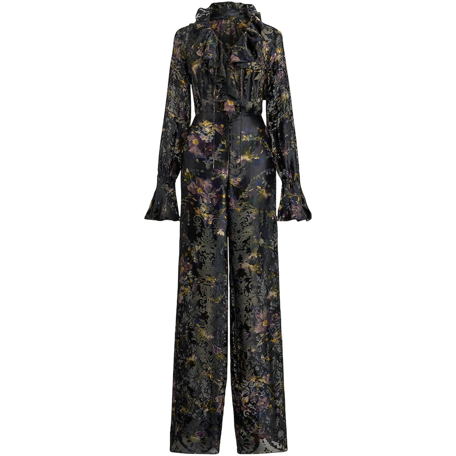 Green Satin Carol Jumpsuit