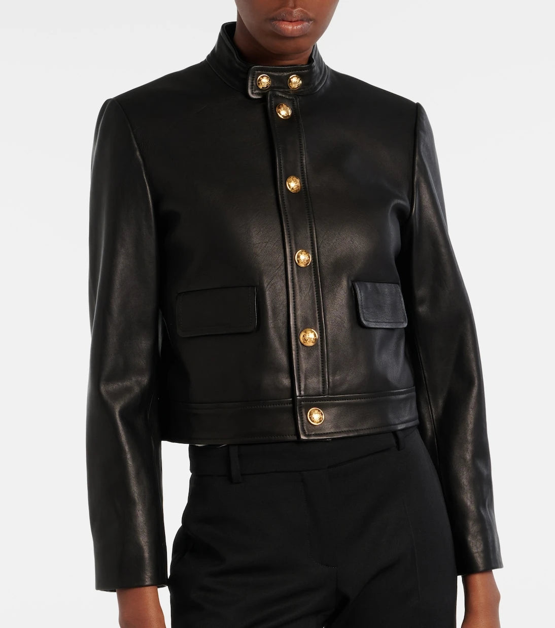 Nili Lotan - Hadley cropped leather jacket
