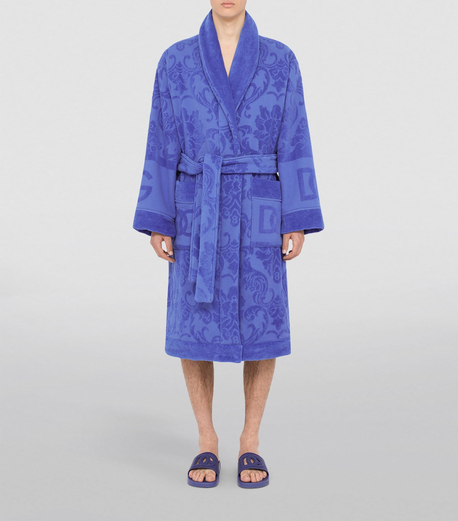 Dolce & Gabbana Casa Terry Cotton DG Logo Robe
