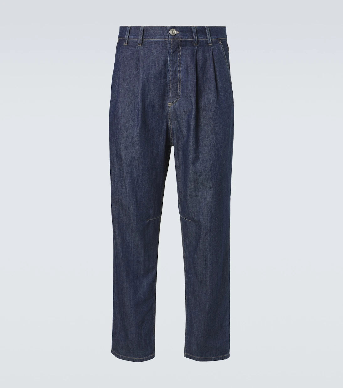 Brunello Cucinelli - Pleated tapered jeans