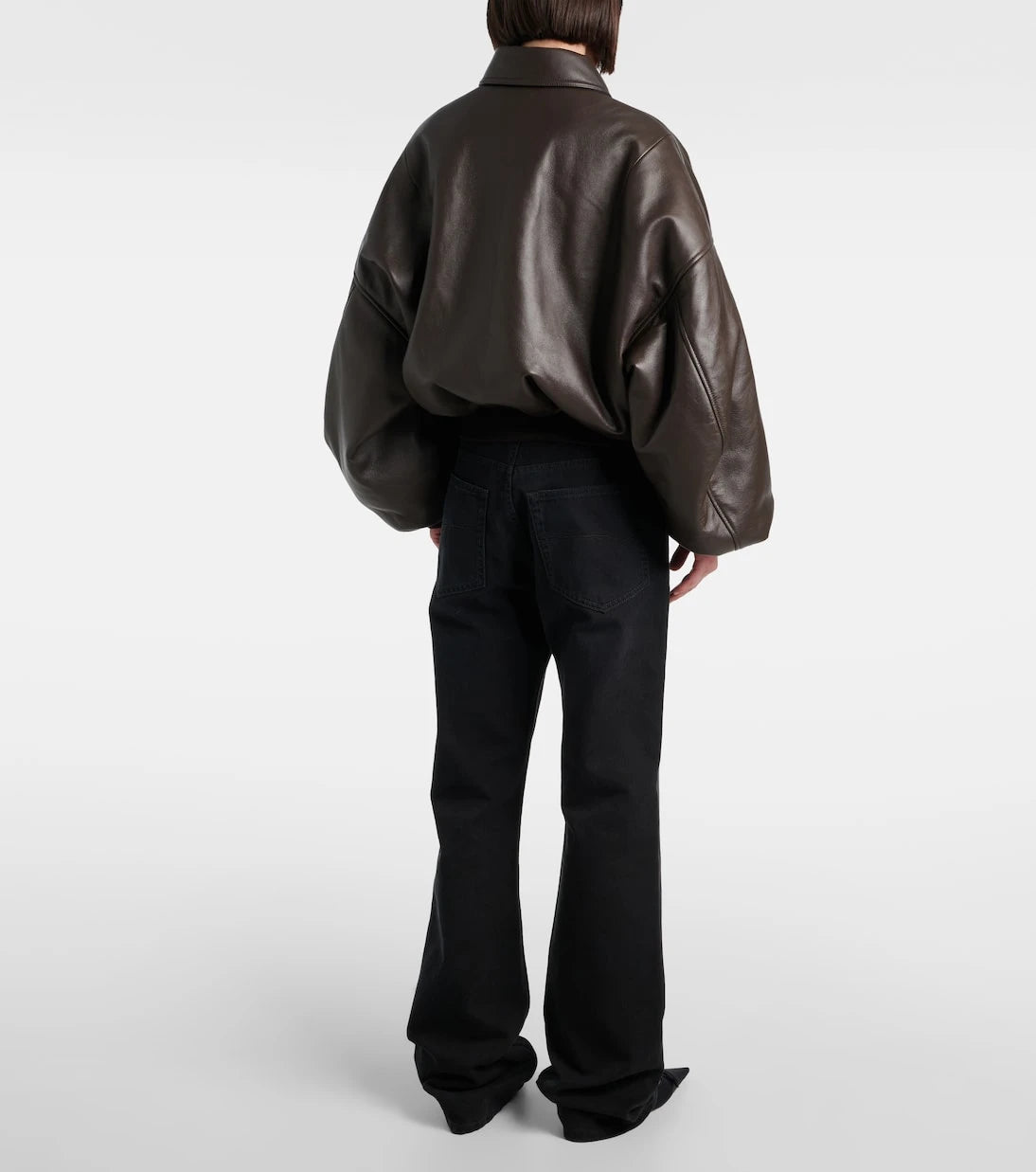 Balenciaga - Round Taxi leather jacket