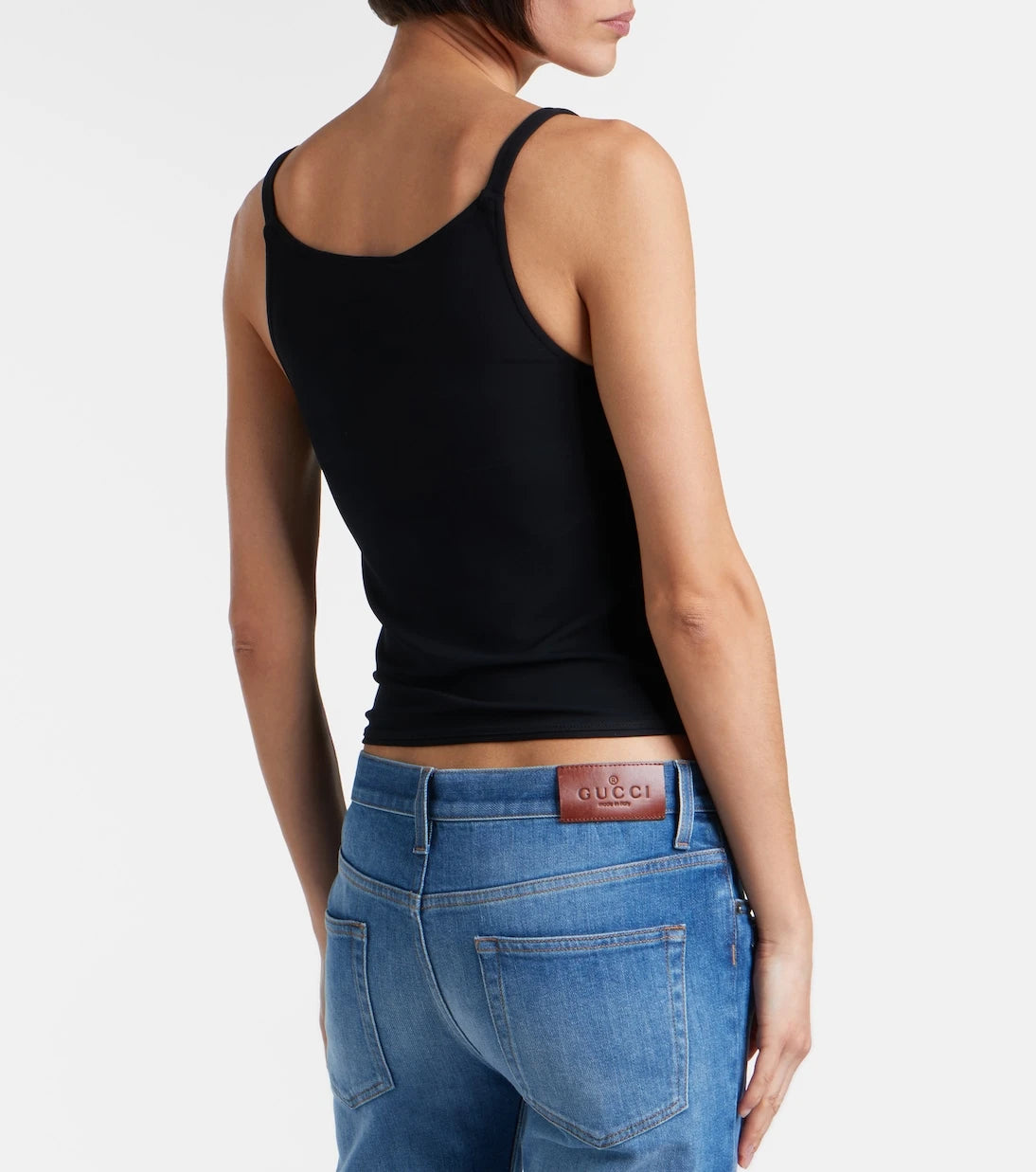 Gucci - Horsebit crêpe jersey tank top