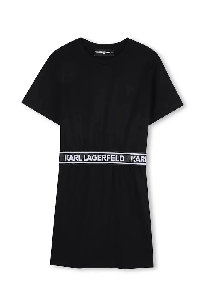 Детска памучна рокля Karl Lagerfeld