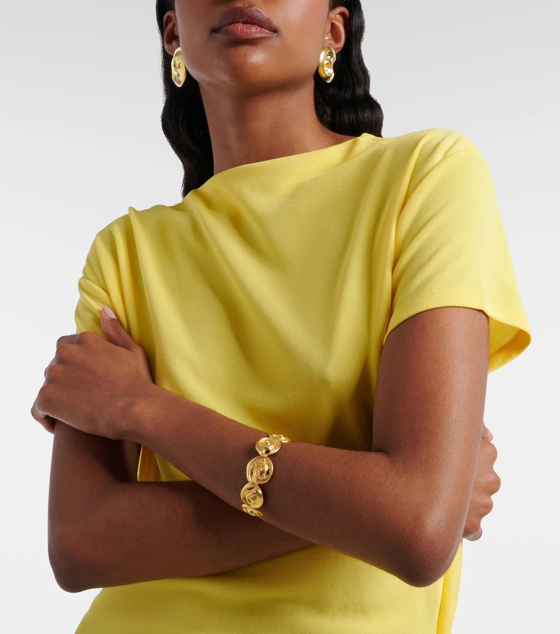 Ysso - Cote 24kt gold-plated cuff bracelet