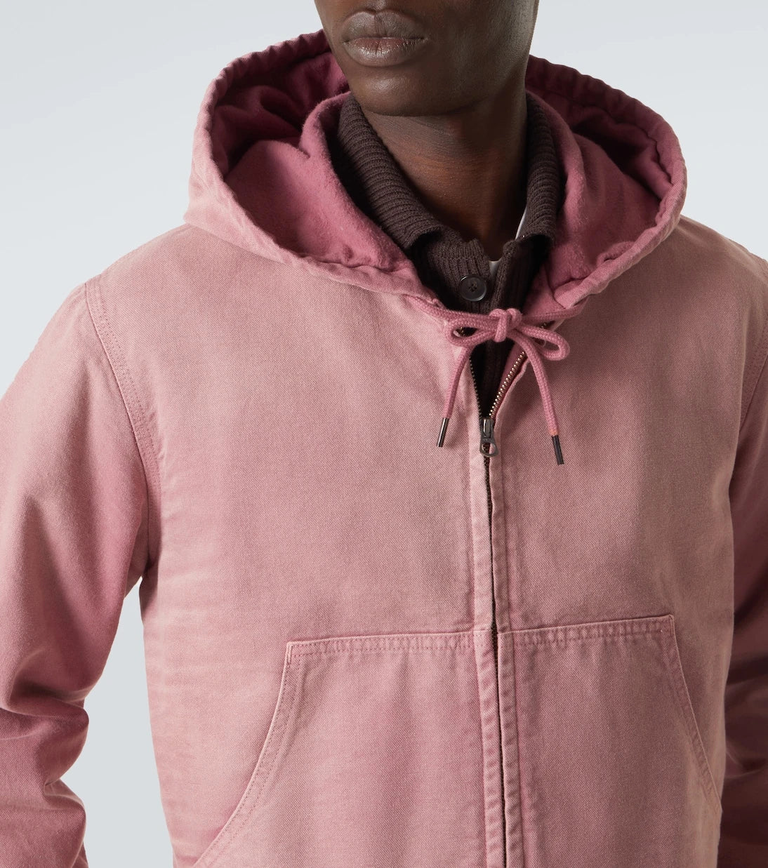 Auralee - Cropped cotton hoodie
