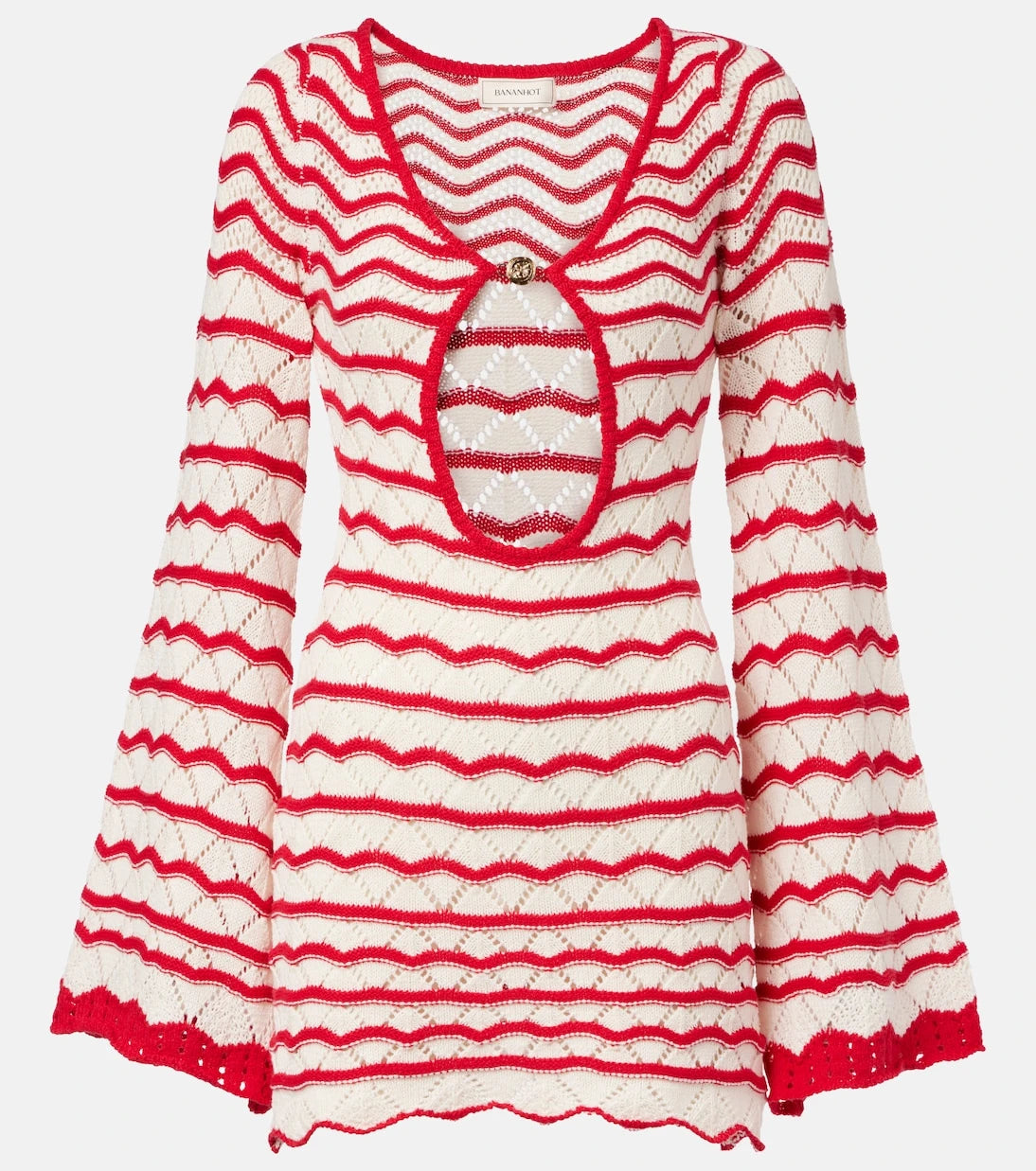 Bananhot - Rey knitted cotton-blend minidress