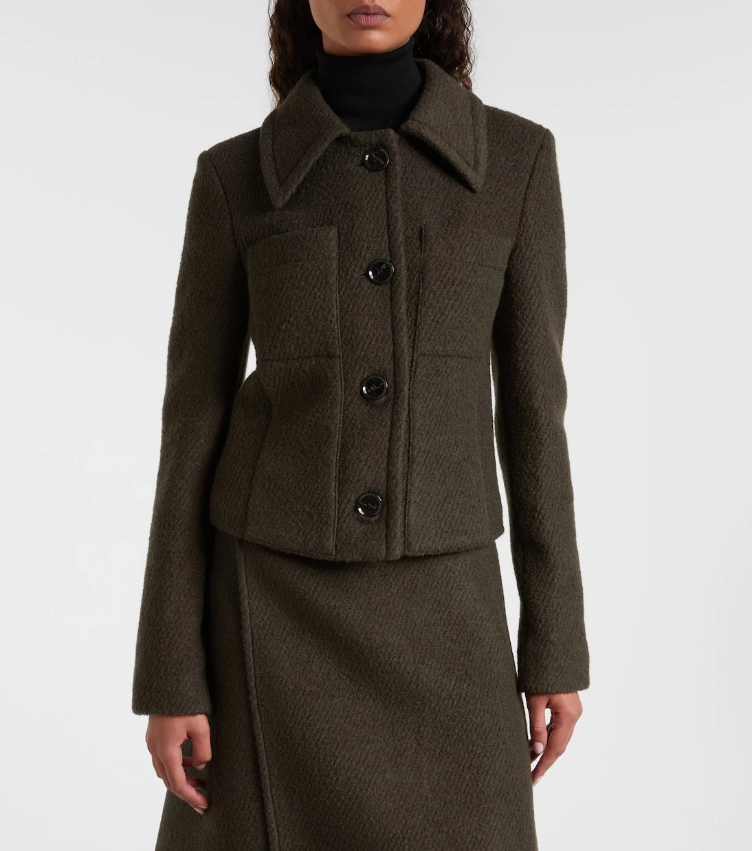 Proenza Schouler - Kinsley wool-blend twill bouclé jacket