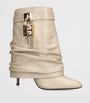Givenchy Beige Leather Scrunched Shark Lock Boots 100