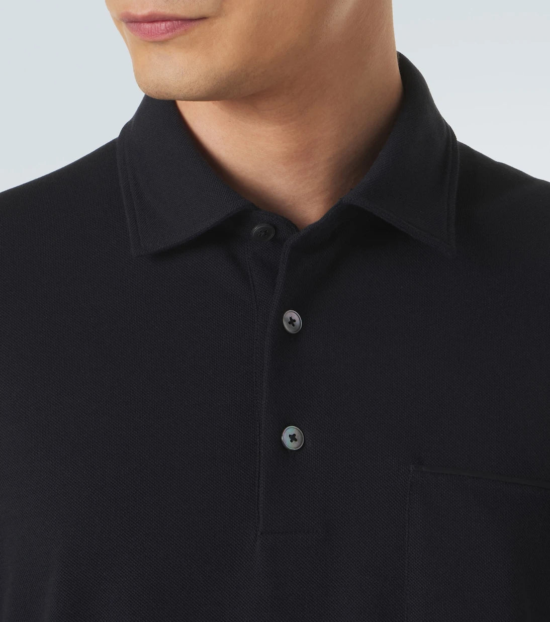 Zegna - Cotton piqué polo shirt