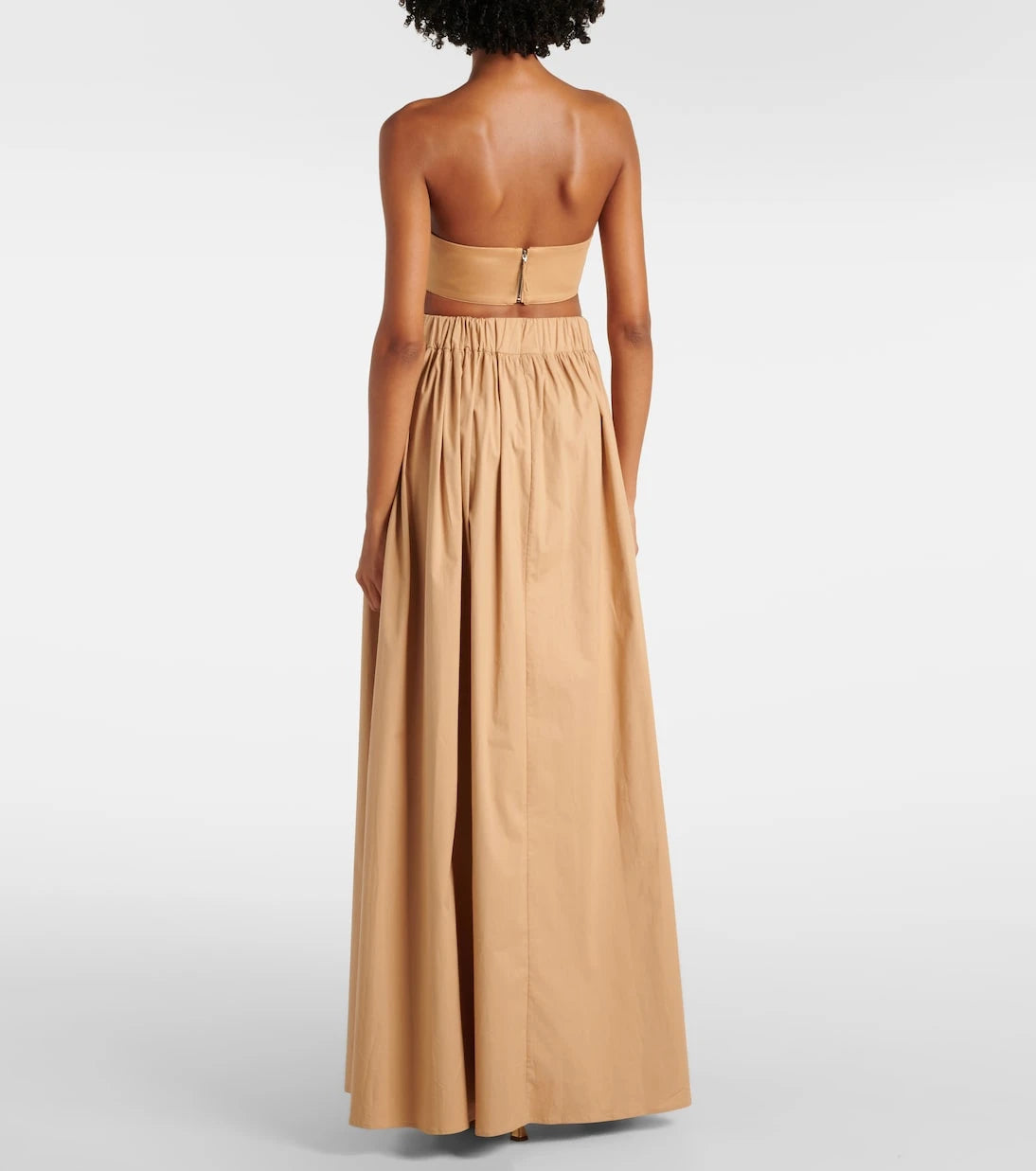 Adriana Degreas - Coquillage strapless cotton crop top