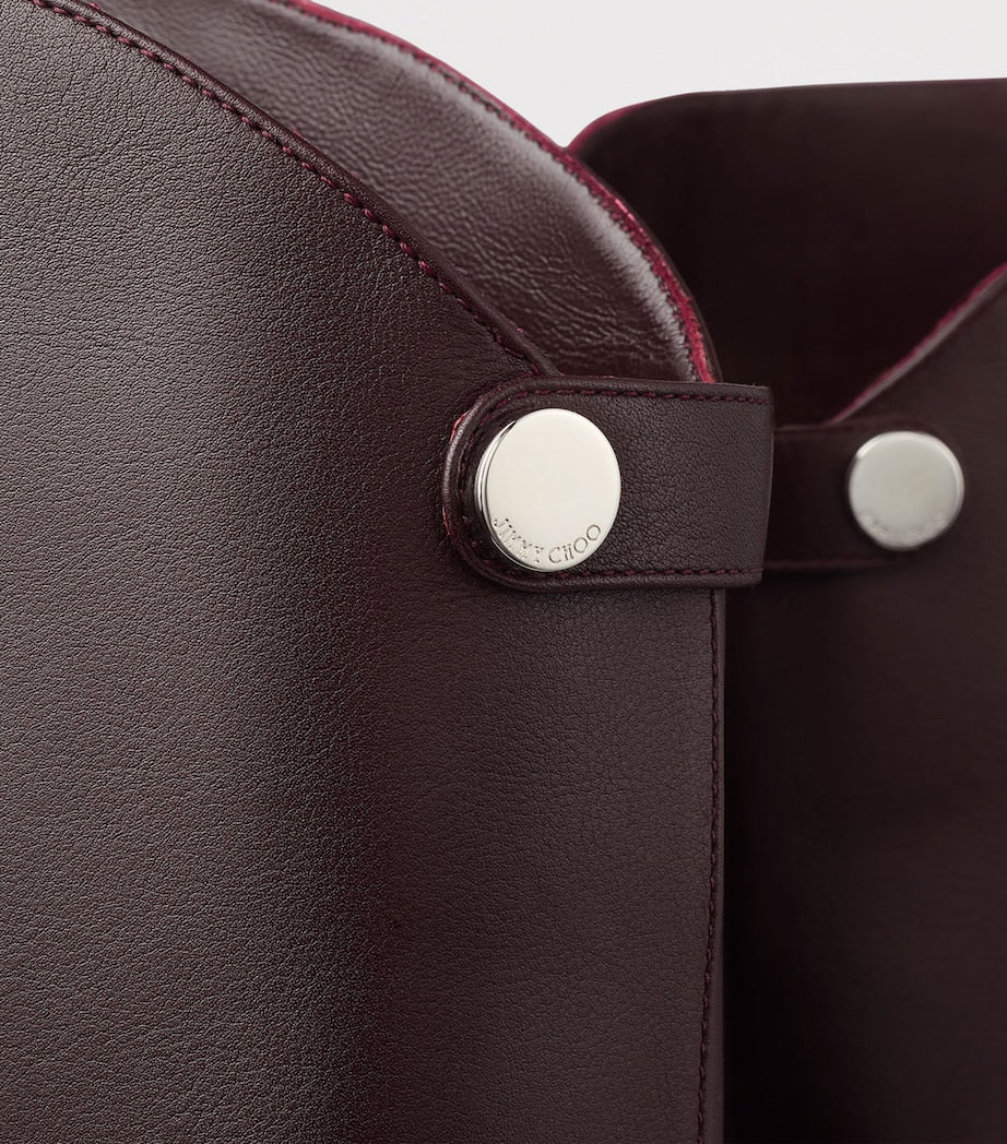 Burgundy Alizze 85 Leather Knee-High Boots