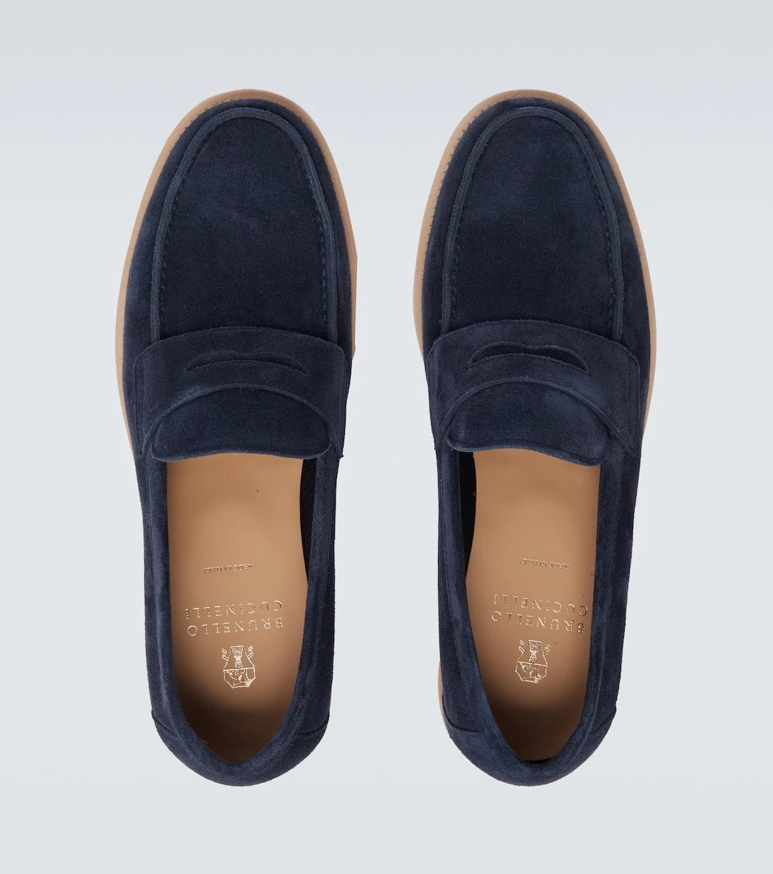 Brunello Cucinelli - Suede penny loafers