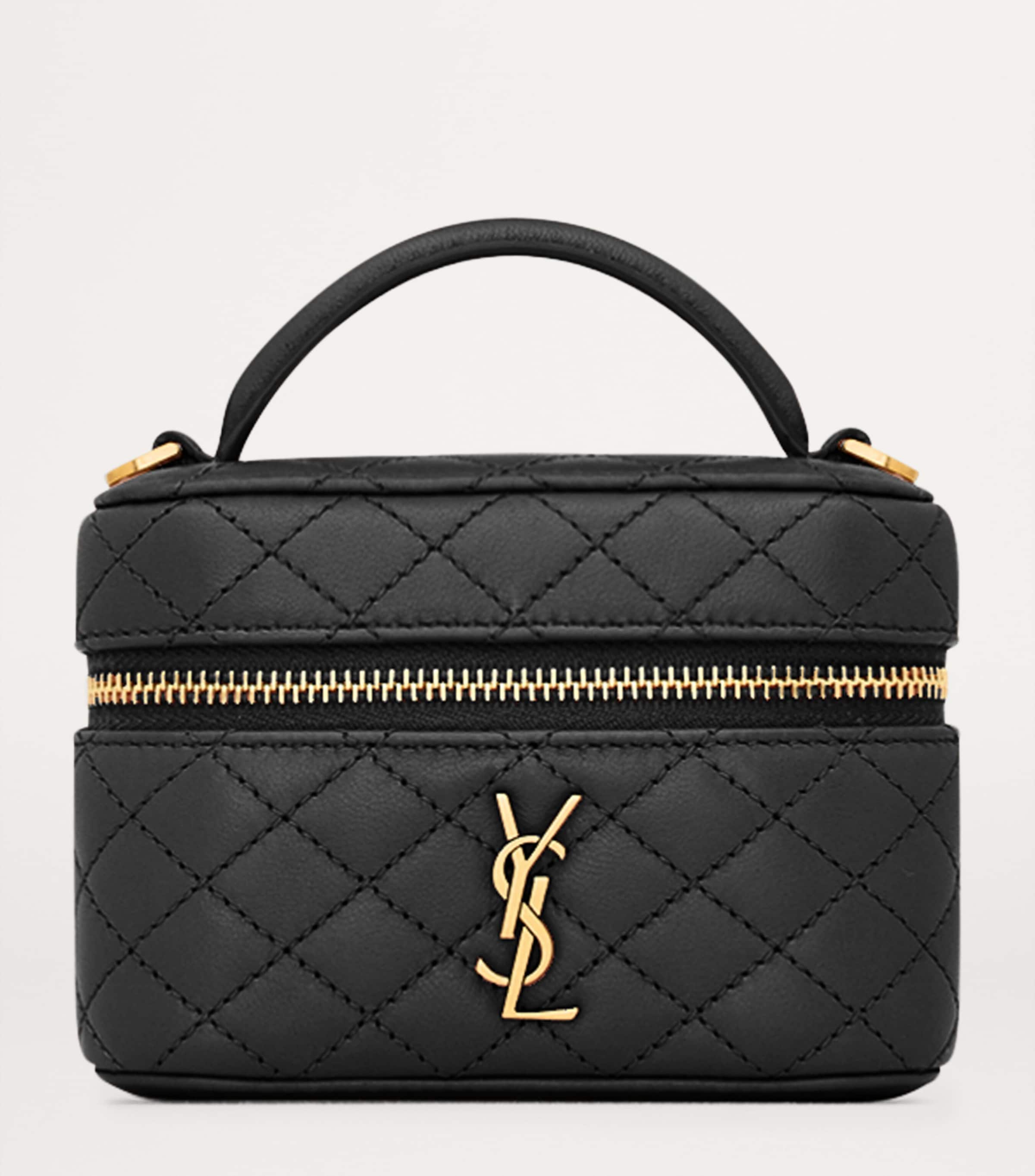 Saint Laurent Black Micro Gaby Top-Handle Bag