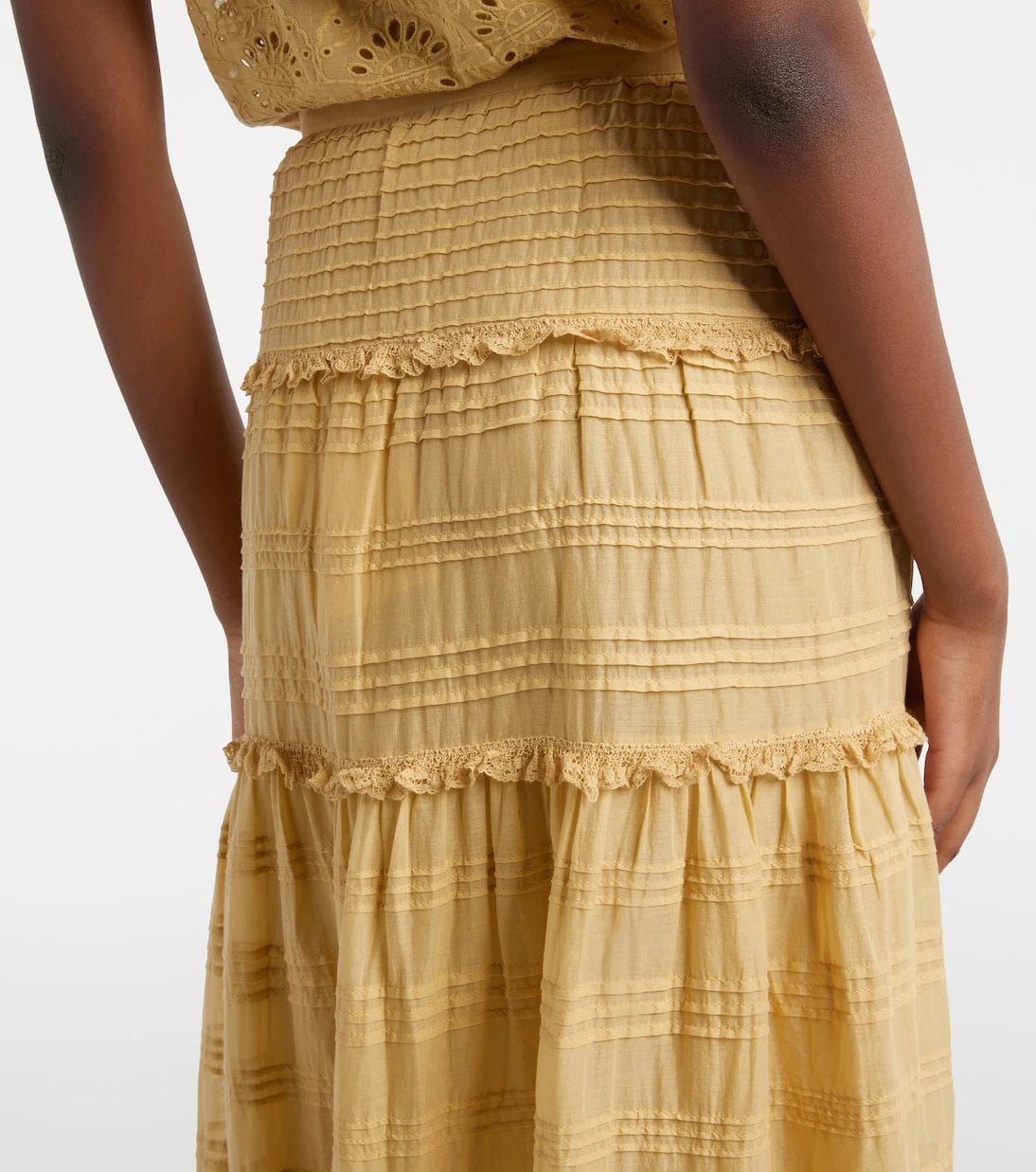 Marant Etoile - Paoline tiered cotton maxi skirt