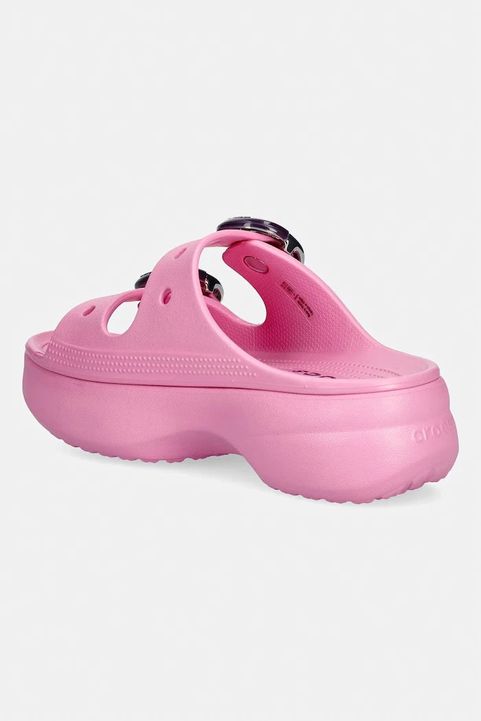 Crocs kadın platform terlik ayakkabı Saturday Platform Dipped Buckle Sandal