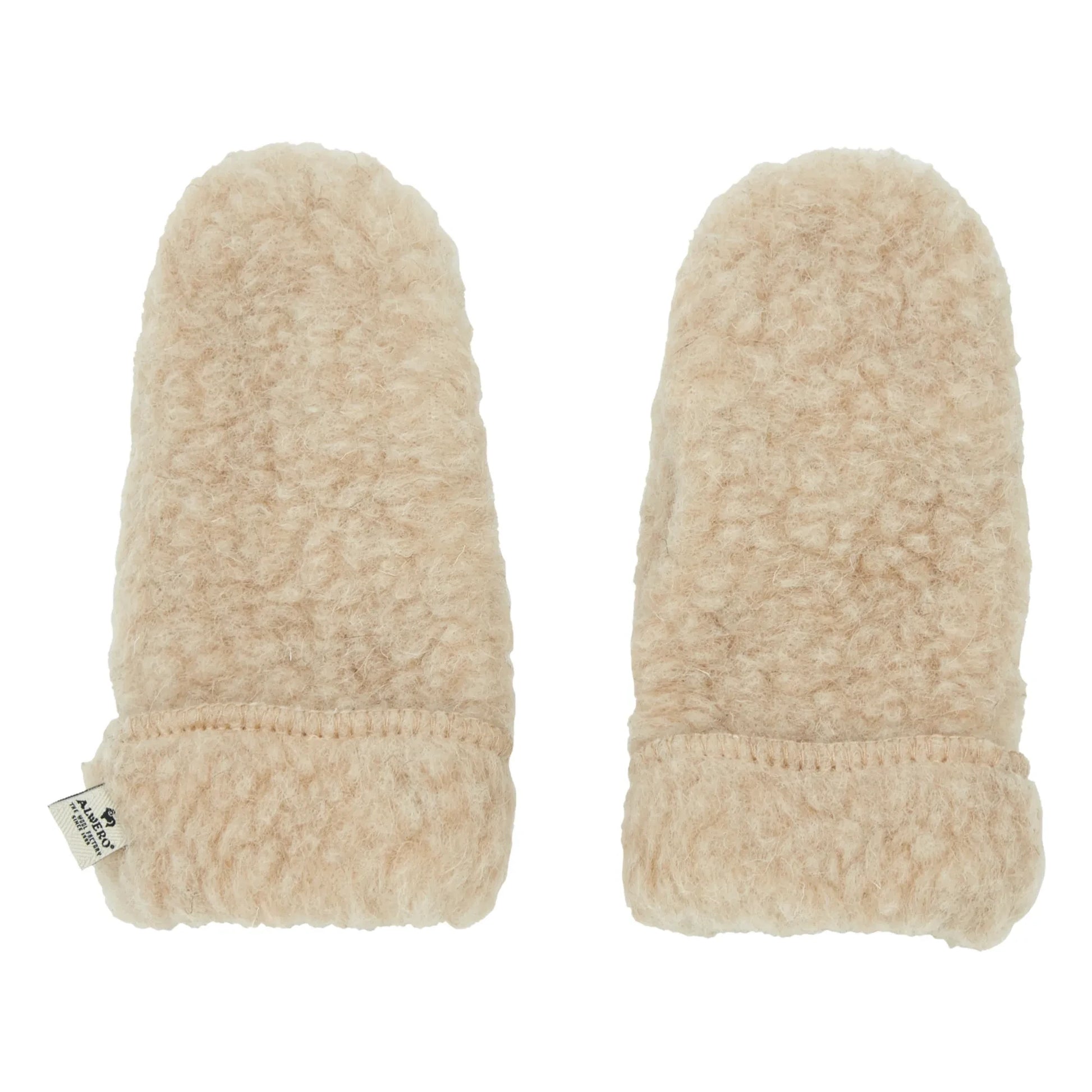 Alwero - Shearling Mittens | Beige