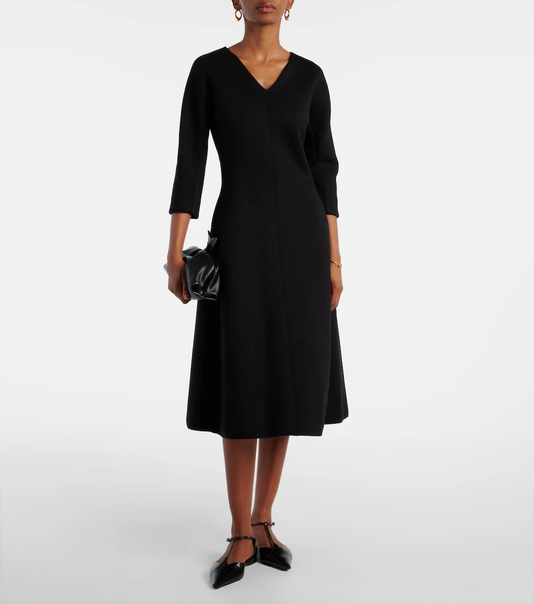 'S Max Mara - فستان ميداس متوسط الطول من الجيرسيه