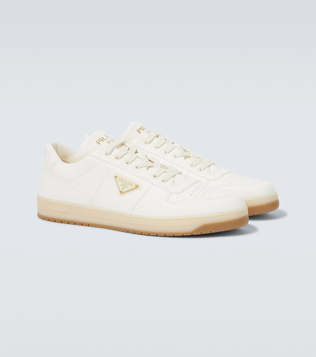 Prada - Downtown leather sneakers