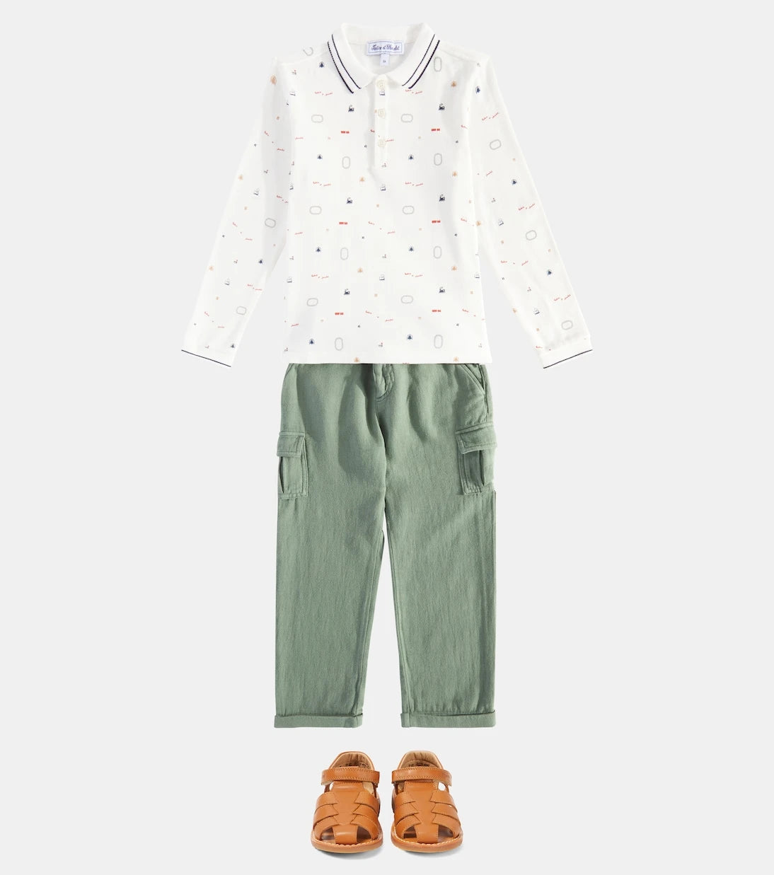 Tartine et Chocolat - Printed cotton polo shirt
