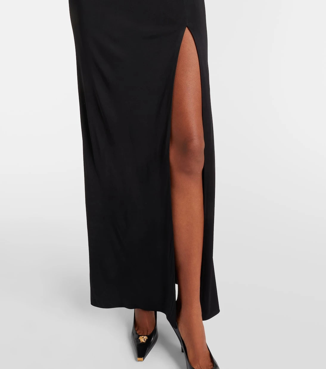 Versace - Embellished jersey gown