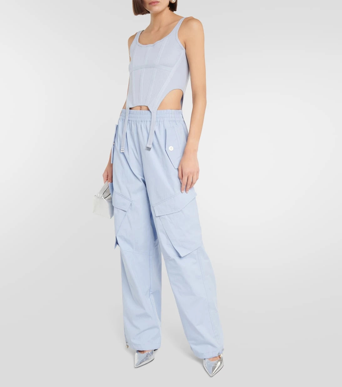 Dion Lee - بنطال كارجو بقصة واسعة وخصر منخفض