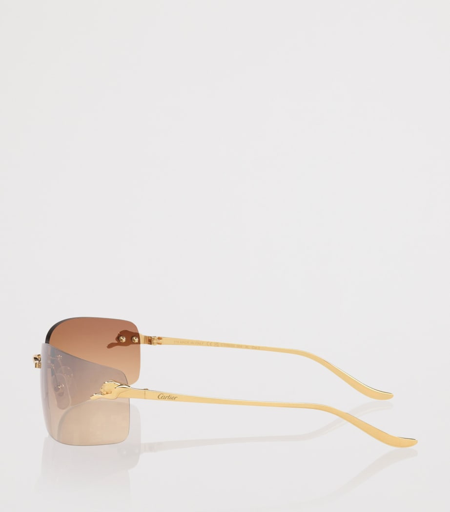 Gold Metal Panthère de Cartier Ct0503S Sunglasses
