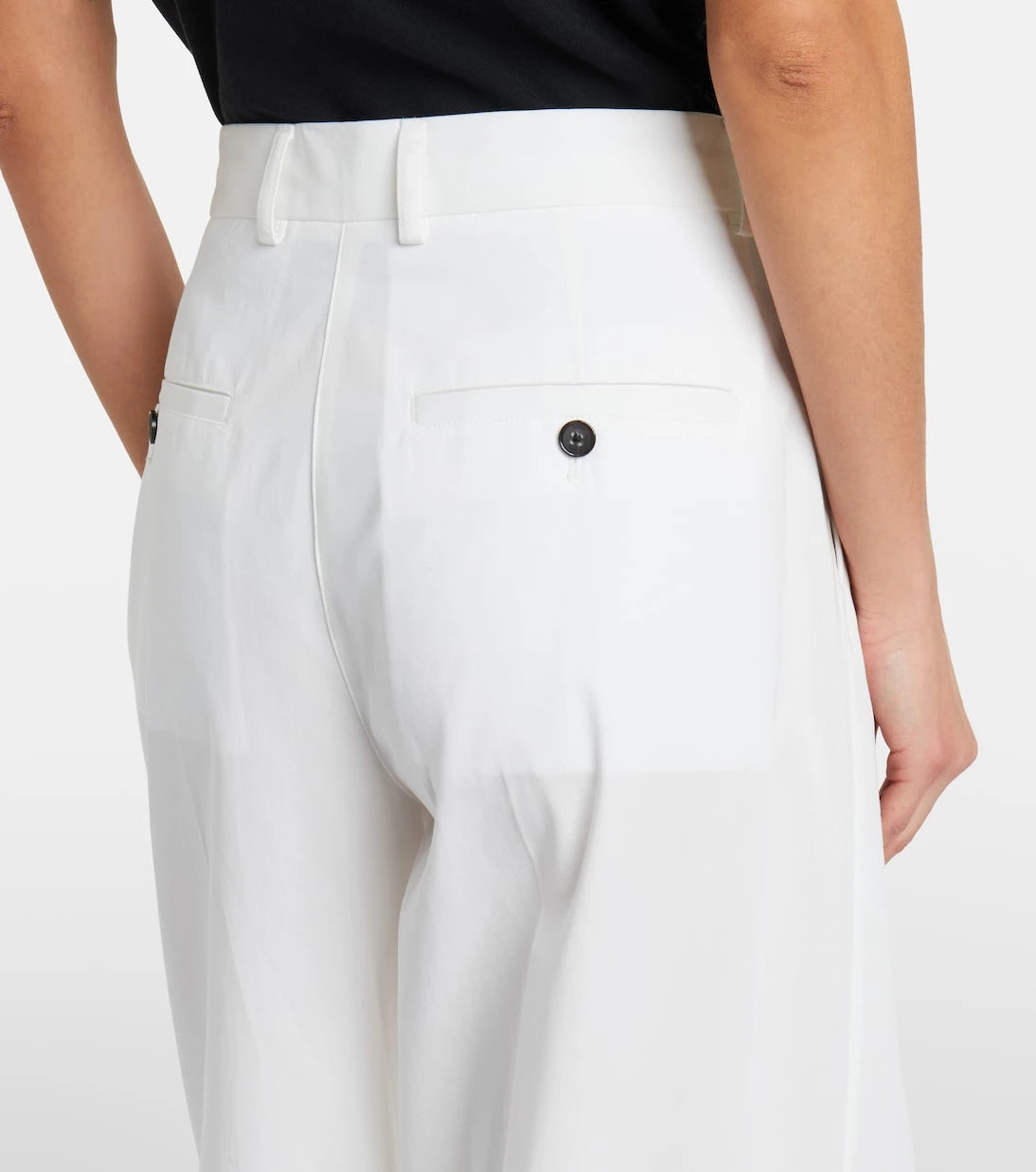 Toteme - Pleated cotton wide-leg pants