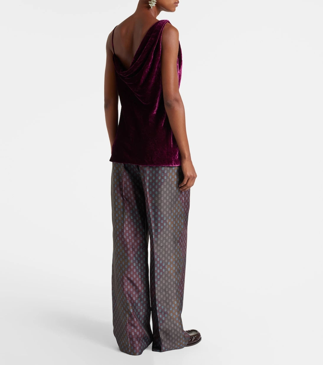 Dries Van Noten - Draped velvet top