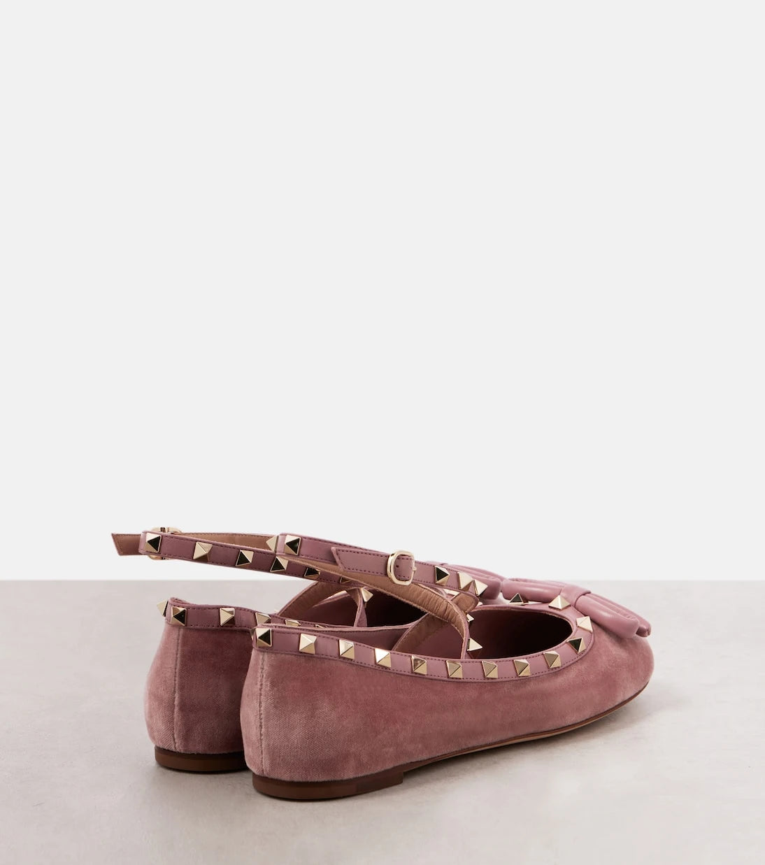 Valentino Garavani - Rockstud velvet ballet flats
