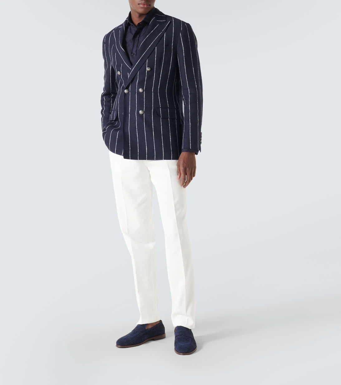 Brunello Cucinelli - Woven suede penny loafers