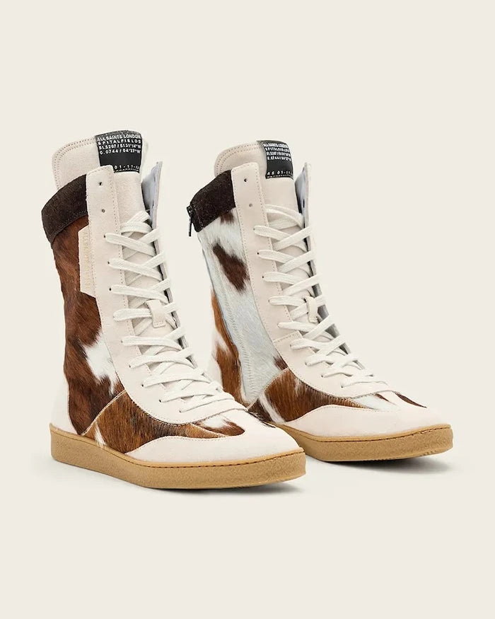 AllSaints Louise High Top Deri Spor Ayakkabı