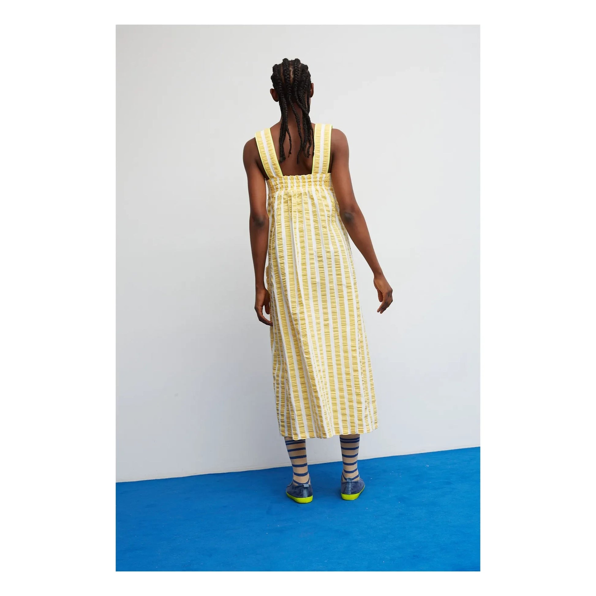 Dr Bloom - Lemonade Stripes Dress | Lemon yellow