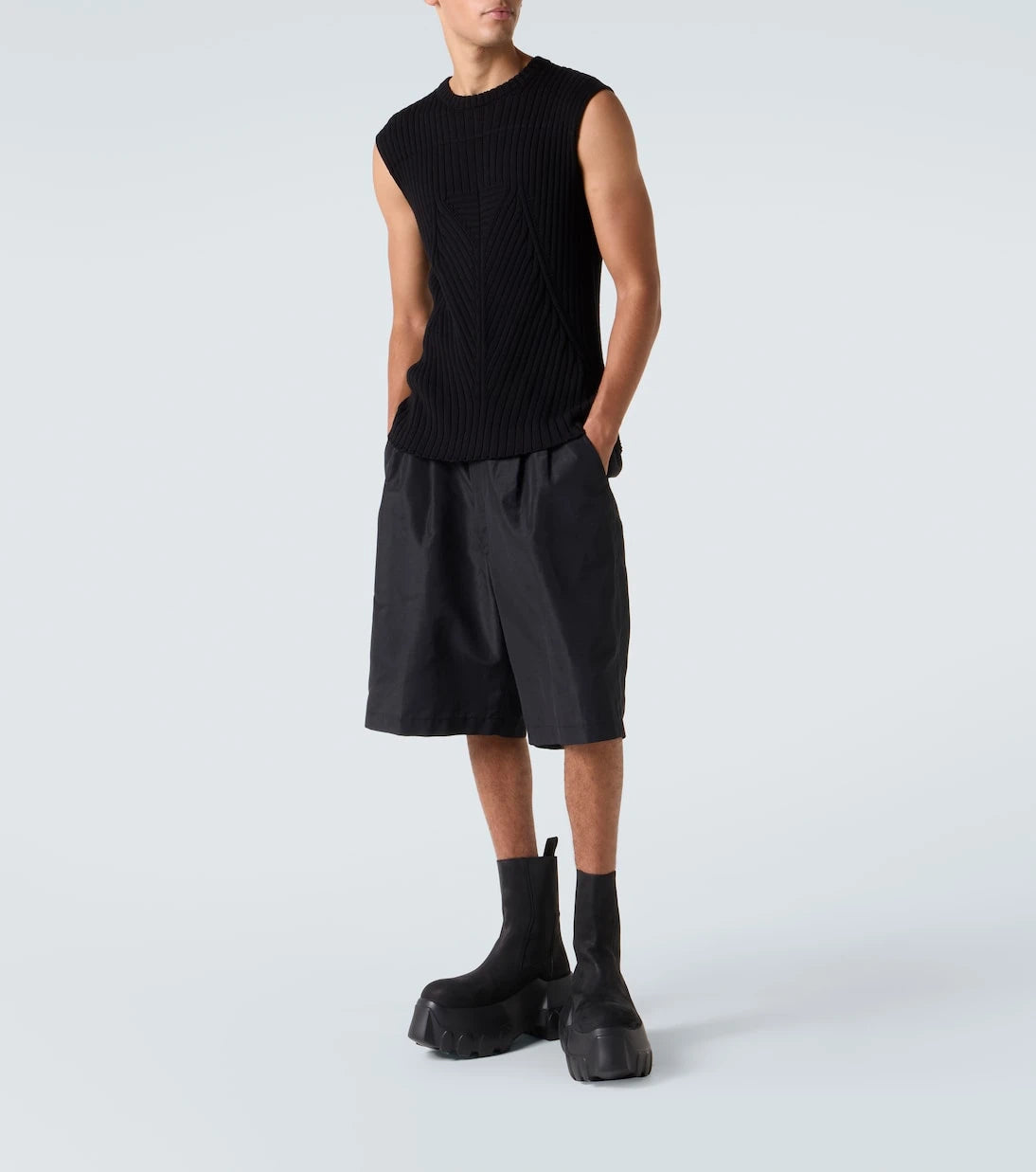 Rick Owens - Beatle Mega Tractors leather Chelsea boots