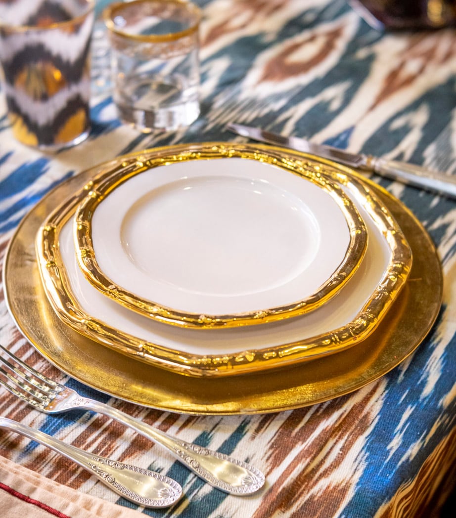 Ceramic Bamboo Salad Plate (21cm)