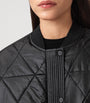 Black Quilted Alii Bomber Jacket
