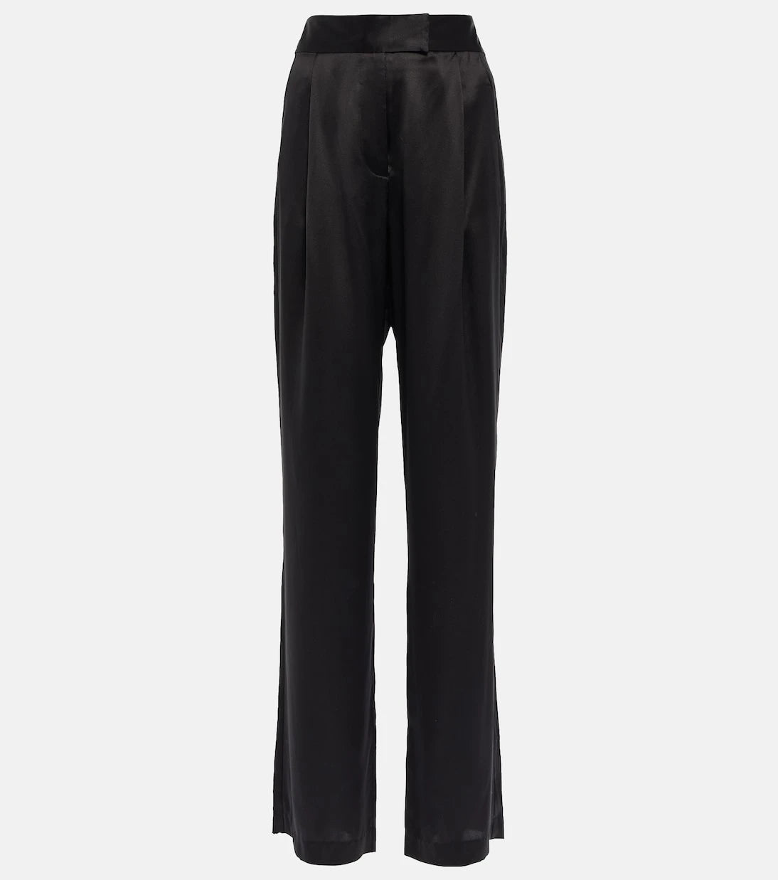 The Sei - High-rise wide-leg silk satin pants