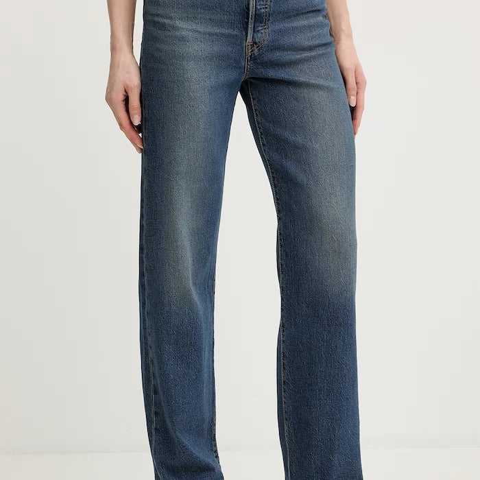 Levi's дънки straight дамски RIBCAGE STRAIGHT ANKLE