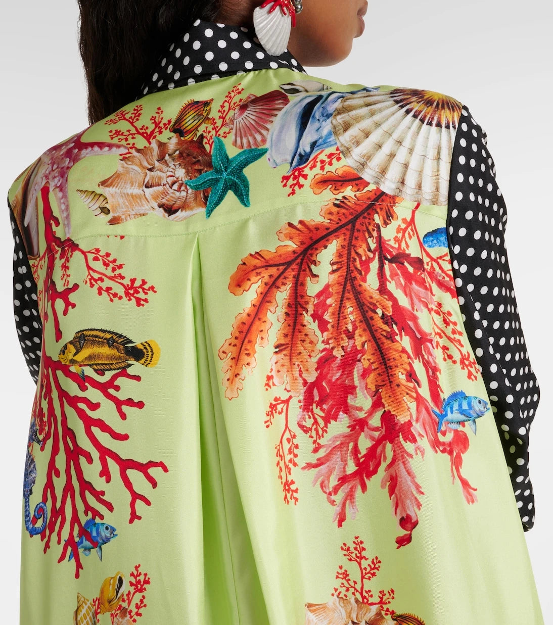 Dolce&Gabbana - Capri printed silk satin shirt dress