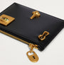 Schiaparelli Black Leather Jewellery Coin Purse