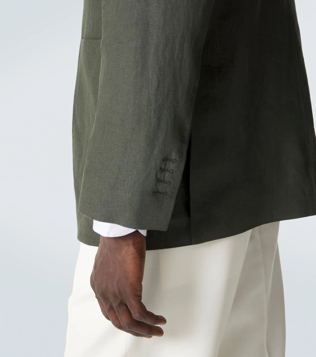 Rubinacci - Single-breasted linen blazer