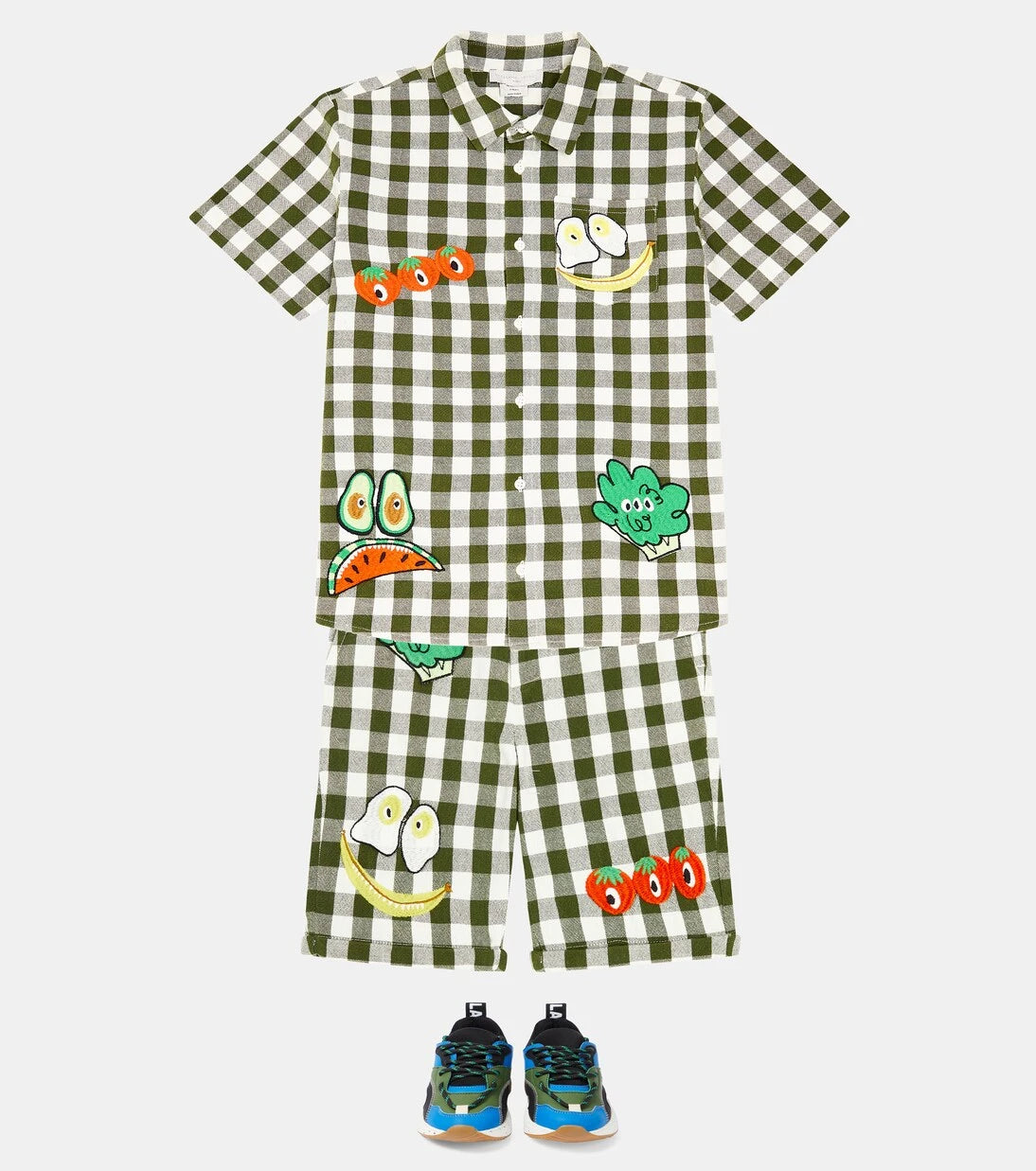 Stella McCartney Kids - Appliqué checked cotton shirt