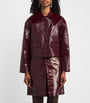 Self-Portrait Burgundy Patent Leather Jacket