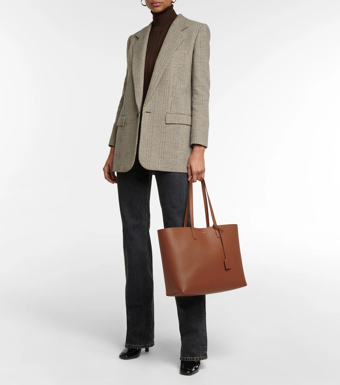 Saint Laurent - Shopping E/W leather tote bag