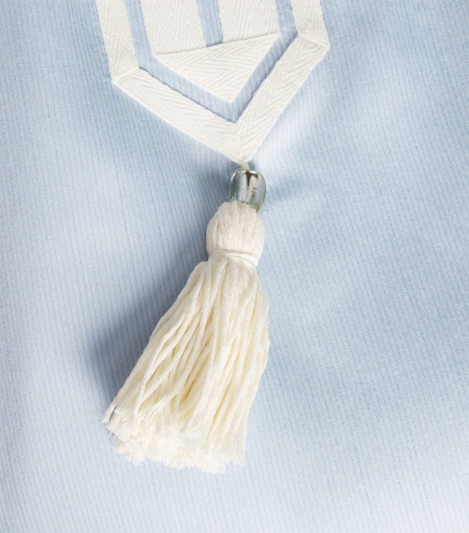 Tory Burch Blue Tassel-Detail Tunic Dress