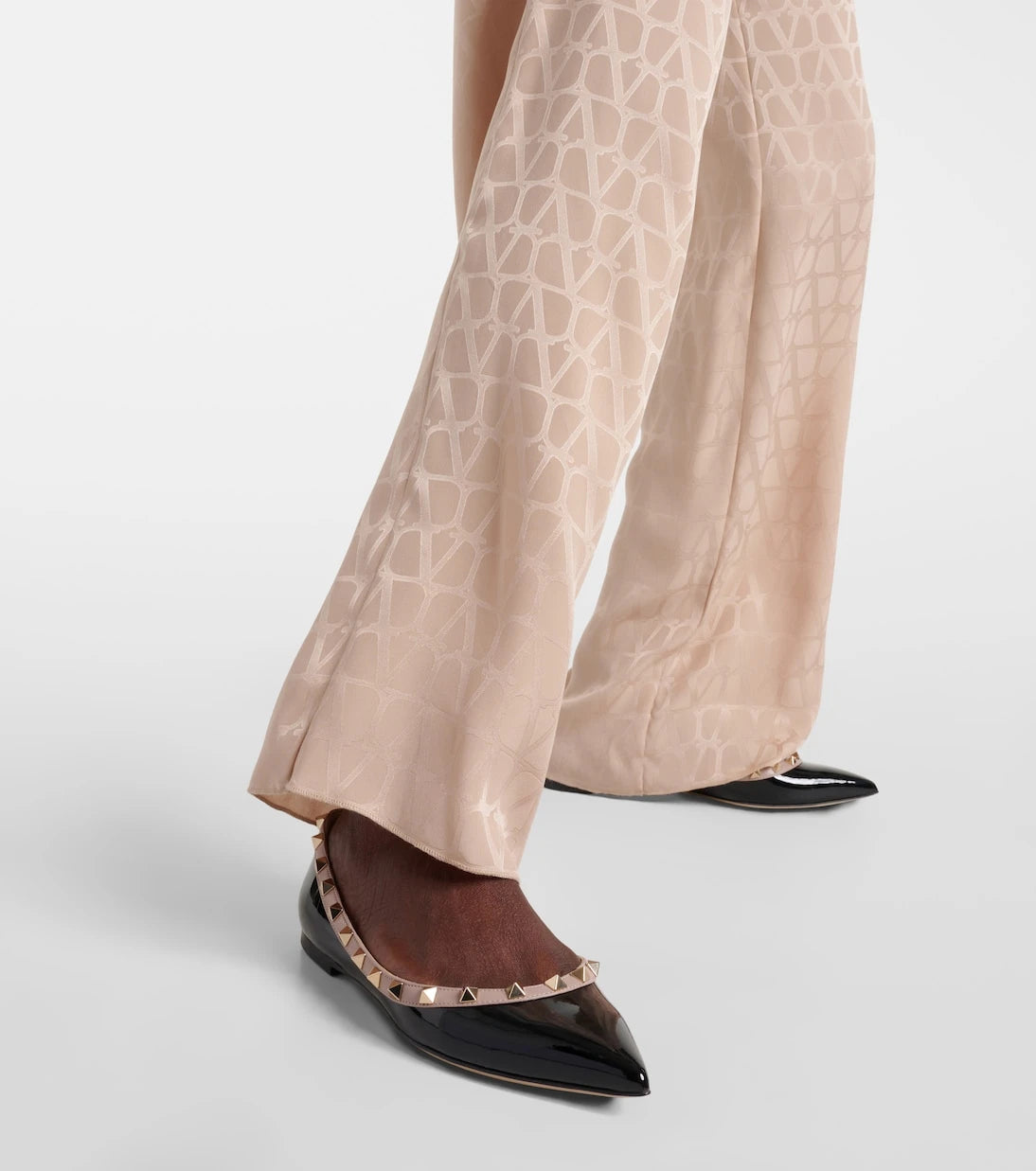 Valentino Garavani - Rockstud patent leather ballet flats