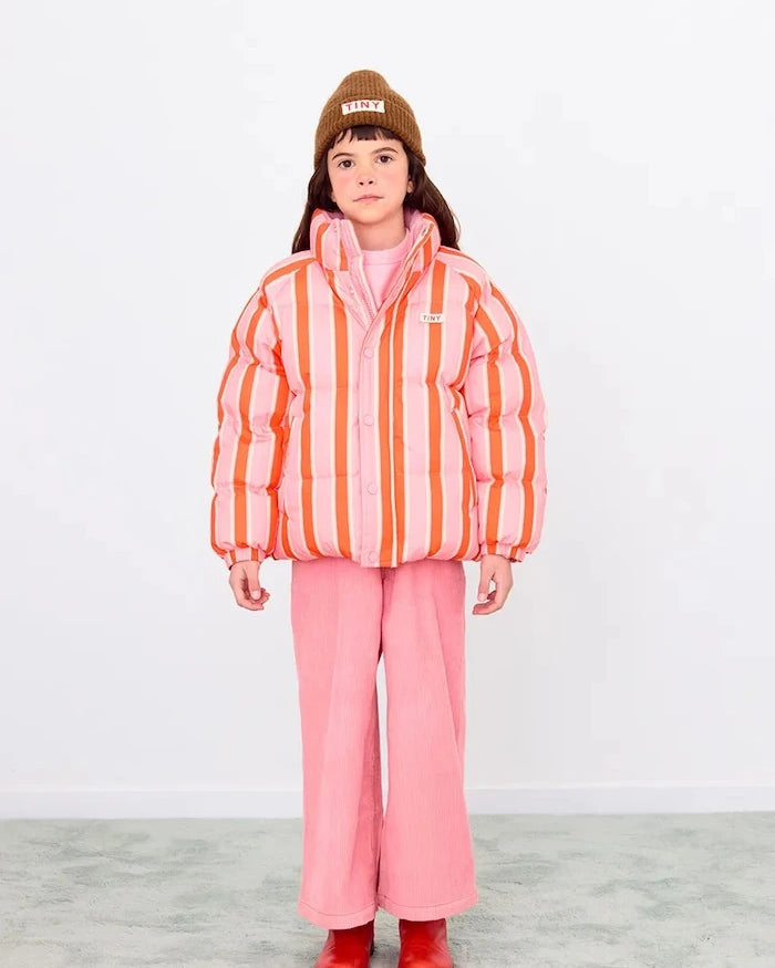 Детско яке Tinycottons RETRO STRIPES SHORT PADDED JACKET