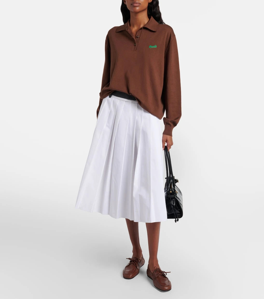 Prada - Silk-blend polo sweater