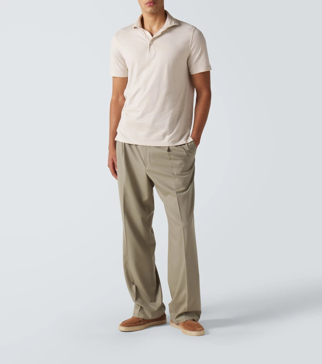 Fedeli - Cotton jersey polo shirt
