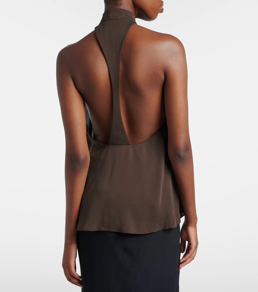 Tom Ford - Tie-neck silk georgette top